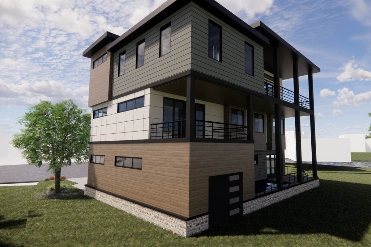 Plan 30095RT: Contemporary House Plan: 3 Beds, Elevator, Pool, Media - Image #10 - Contemporary