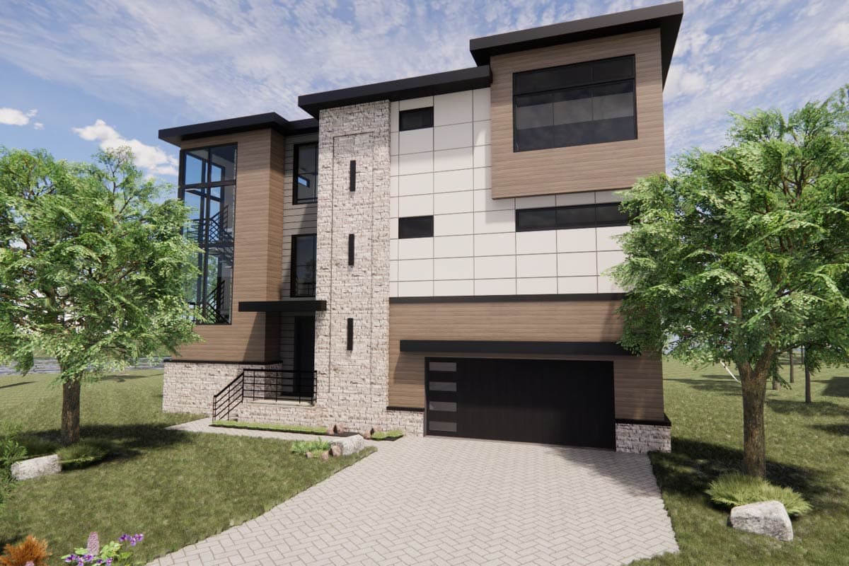 Plan 30095RT: Contemporary House Plan: 3 Beds, Elevator, Pool, Media - Image #15 - Contemporary