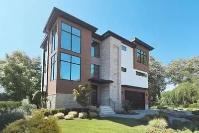 Contemporary House Plan: 3 Beds, Elevator, Pool, Media