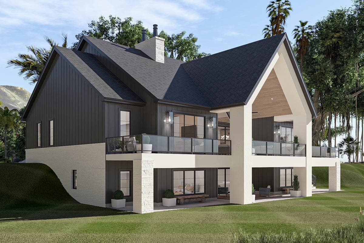 Plan 623556DJ: Modern Contemporary House Plan with Cathedral Great Room and First-Floor Master - Image #8 - Beach, Contemporary, Modern
