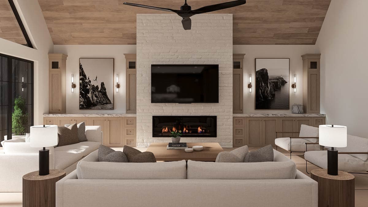 Plan 623556DJ: Modern Contemporary House Plan with Cathedral Great Room and First-Floor Master - Image #18 - Beach, Contemporary, Modern