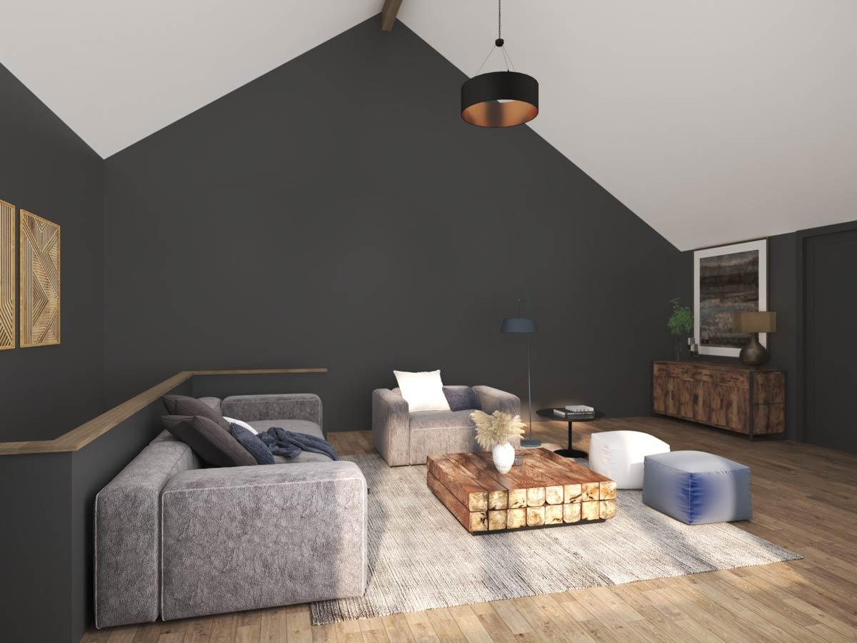 Plan 280248JWD: Modern Barndominium Plan with Indoor Sports Court and Vaulted Loft - Image #11 - Barndominium