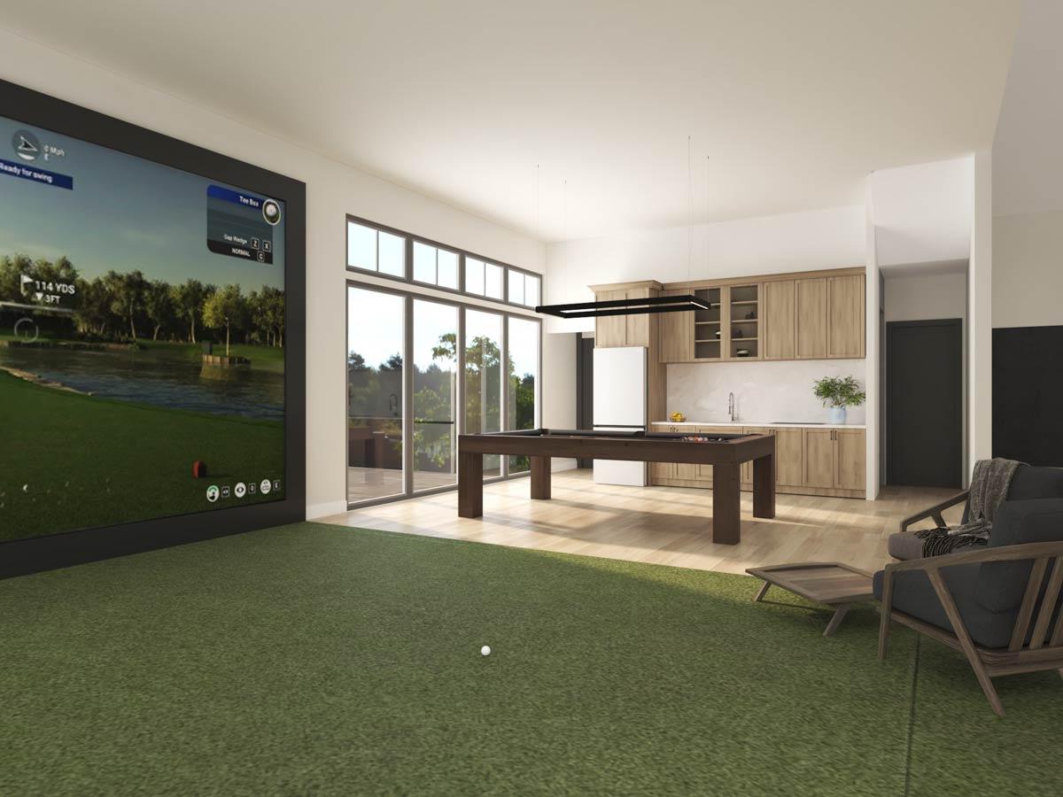 Plan 280248JWD: Modern Barndominium Plan with Indoor Sports Court and Vaulted Loft - Image #12 - Barndominium