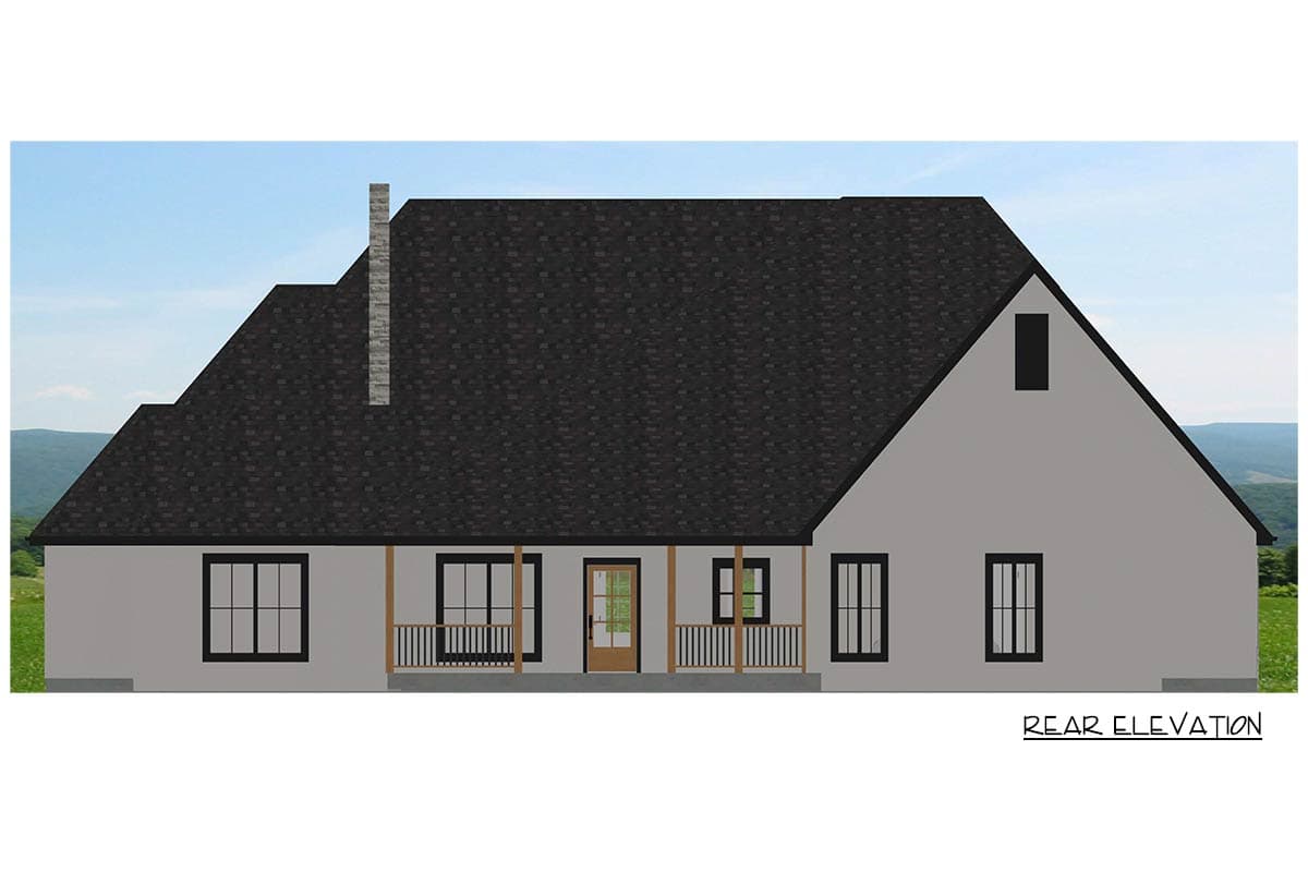 Plan 744519ABR: Four-Bedroom European House Plan with Office and Outdoor Kitchen - Image #5 - European, French Country, Traditional, Transitional