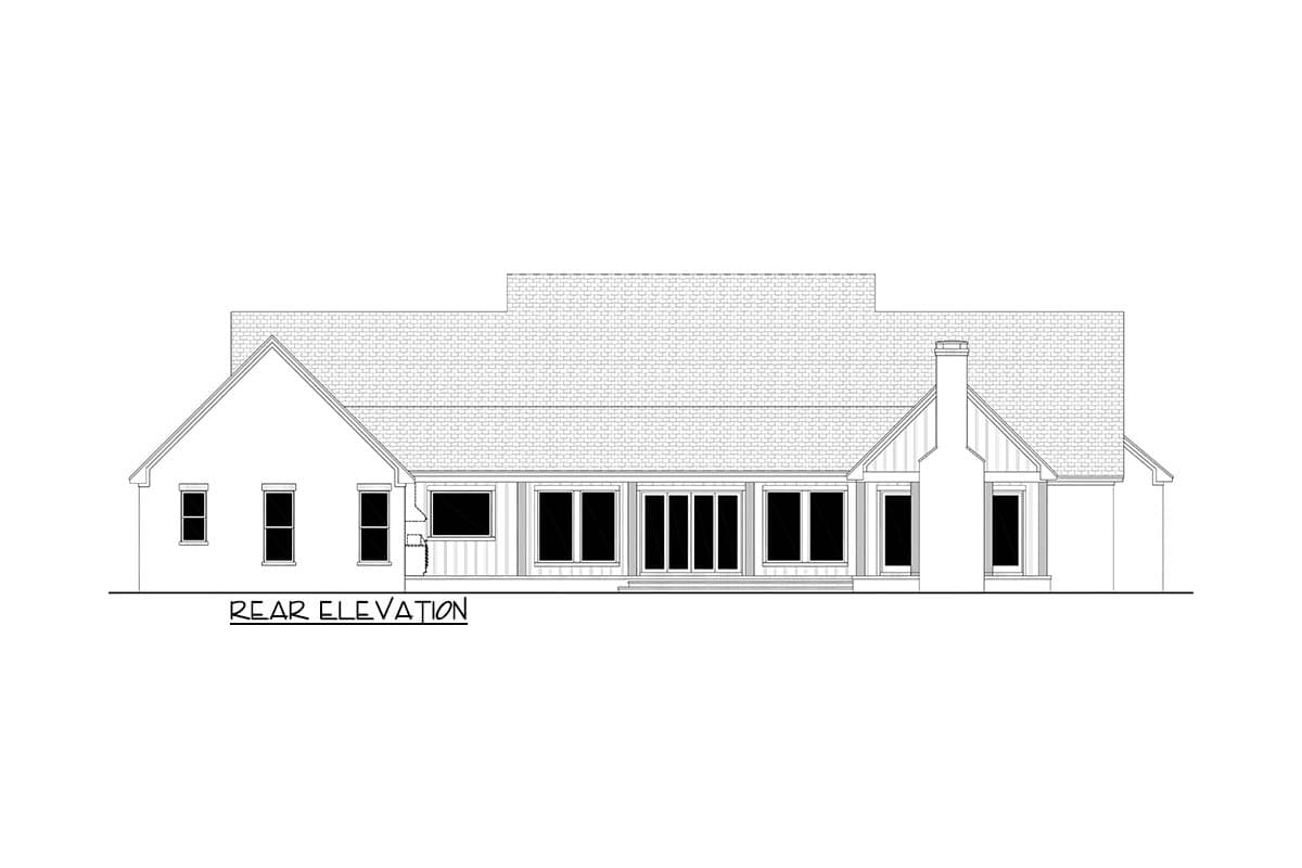 Plan 52015HZ: Grand Modern Farmhouse House Plan with 5 Beds, 3-Car Garage, Outdoor Kitchen - Image #12 - Modern Farmhouse, New American, Transitional