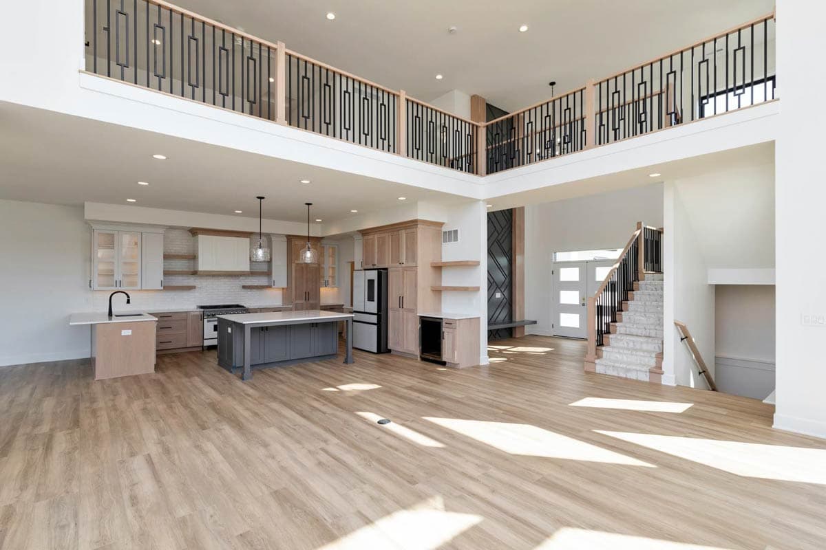 Plan 890145AH: Modern House Plan with Main Level Master, Two-Story Great Room, 3-Car Garage - Image #6 - Modern