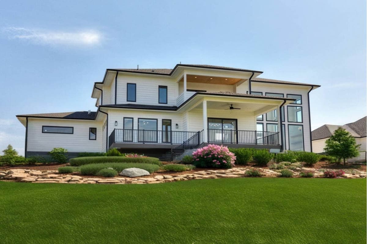 Plan 890145AH: Modern House Plan with Main Level Master, Two-Story Great Room, 3-Car Garage - Image #33 - Modern