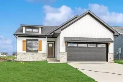 New American House Plan with Flex Room and Split Bedrooms