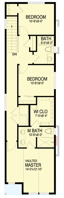 Plan 28125J: Narrow Northwest Traditional House Plan with Upstairs Master Suite - Floor Plan - 2nd Floor - Northwest, Traditional