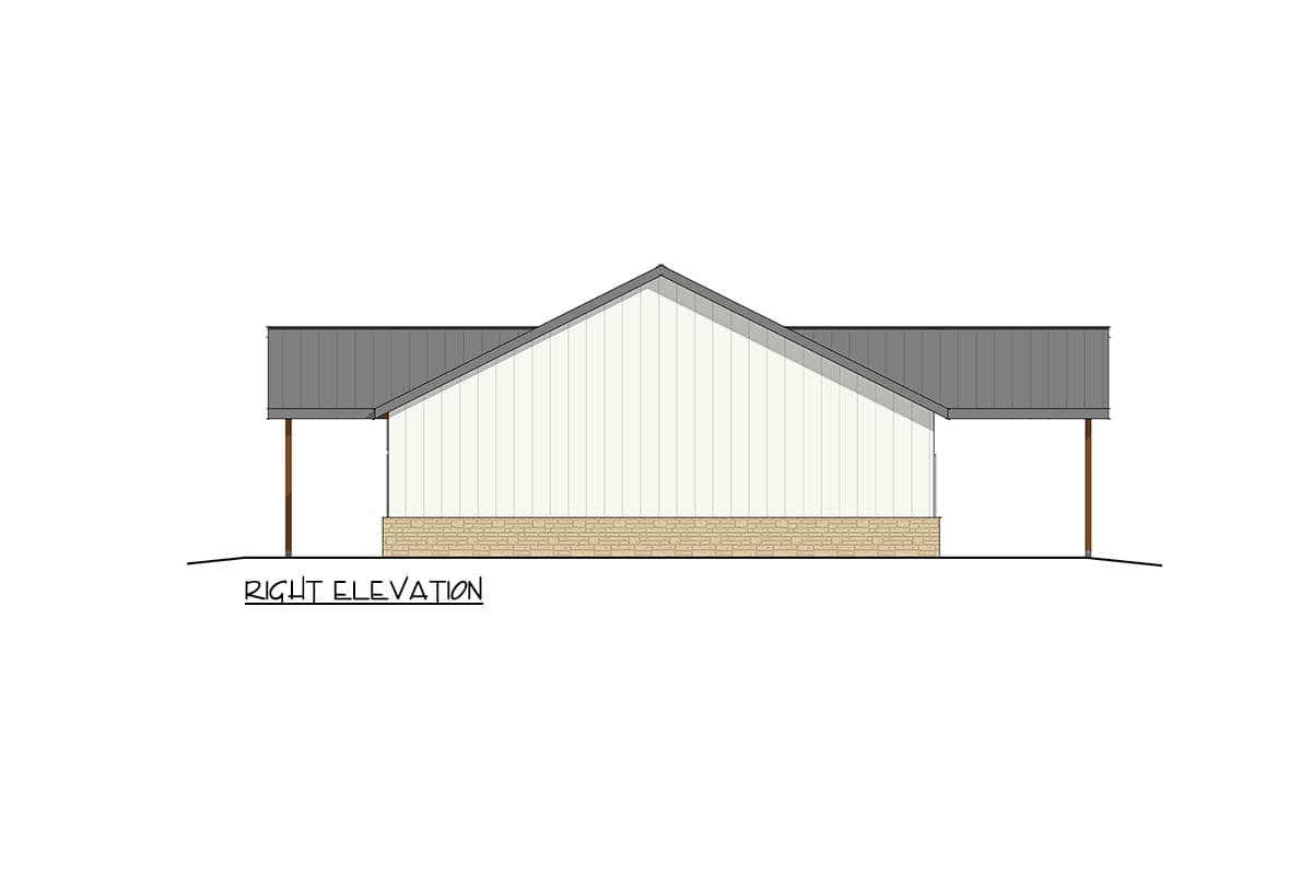 Plan 405040FDC: Modern 5-Bedroom Barndominium House Plan with Vaulted Open Living - Image #5 - Barndominium