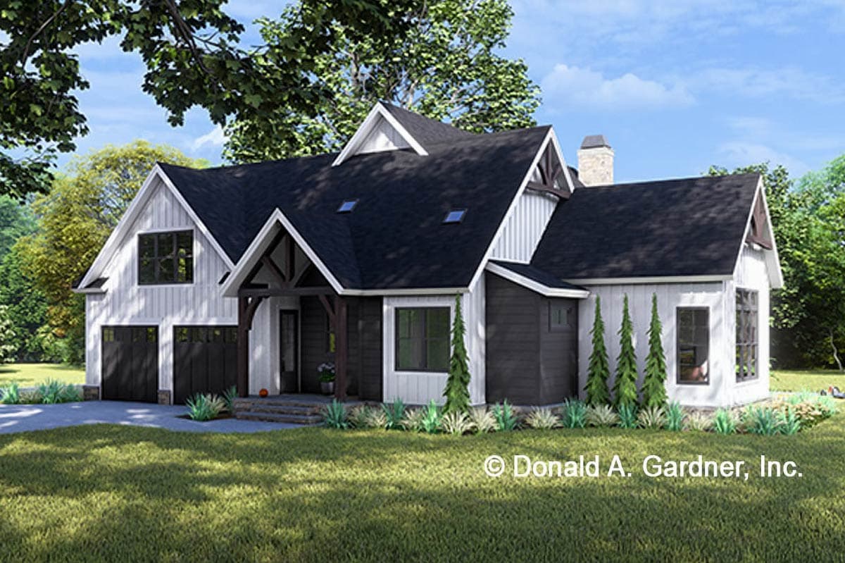 Plan 444433GDN: Elegant New American House Plan with Split Bedrooms and Home Office - Image #5 - Modern Farmhouse, New American