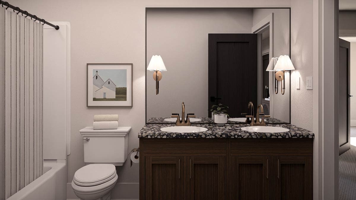 Plan 623558DJ: Charming Farmhouse House Plan with Upstairs Laundry and Butler's Pantry - Image #21 - Farmhouse
