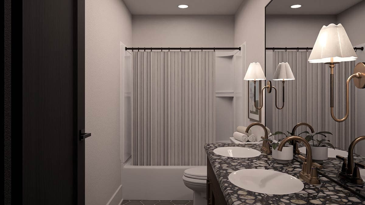 Plan 623558DJ: Charming Farmhouse House Plan with Upstairs Laundry and Butler's Pantry - Image #23 - Farmhouse