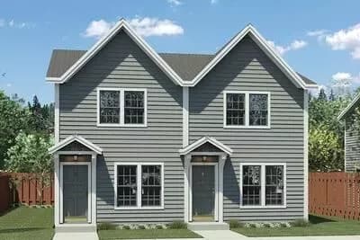 Duplex House Plan for Your Narrow Lot - 919 Sq Ft 2 Bed Units