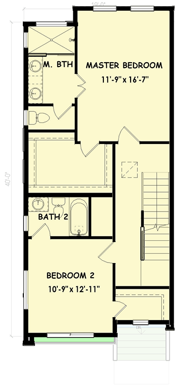 Plan 100358GHR: Urban Contemporary House Plan with Rooftop Deck and 2-Car Garage - Floor Plan - 3rd Floor - Contemporary