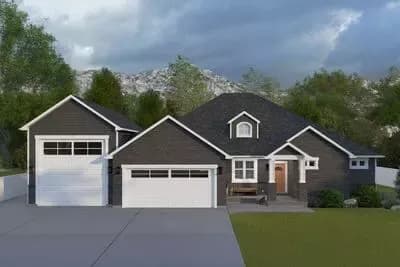 Spacious Traditional House Plan with RV Garage and Open Concept Living