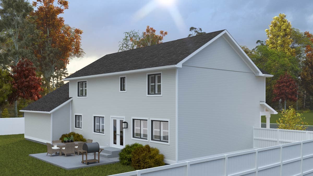 Plan 61665UT: Traditional 4-Bed House Plan with Attached Apartment and Upstairs Master Suite - Image #6 - Traditional