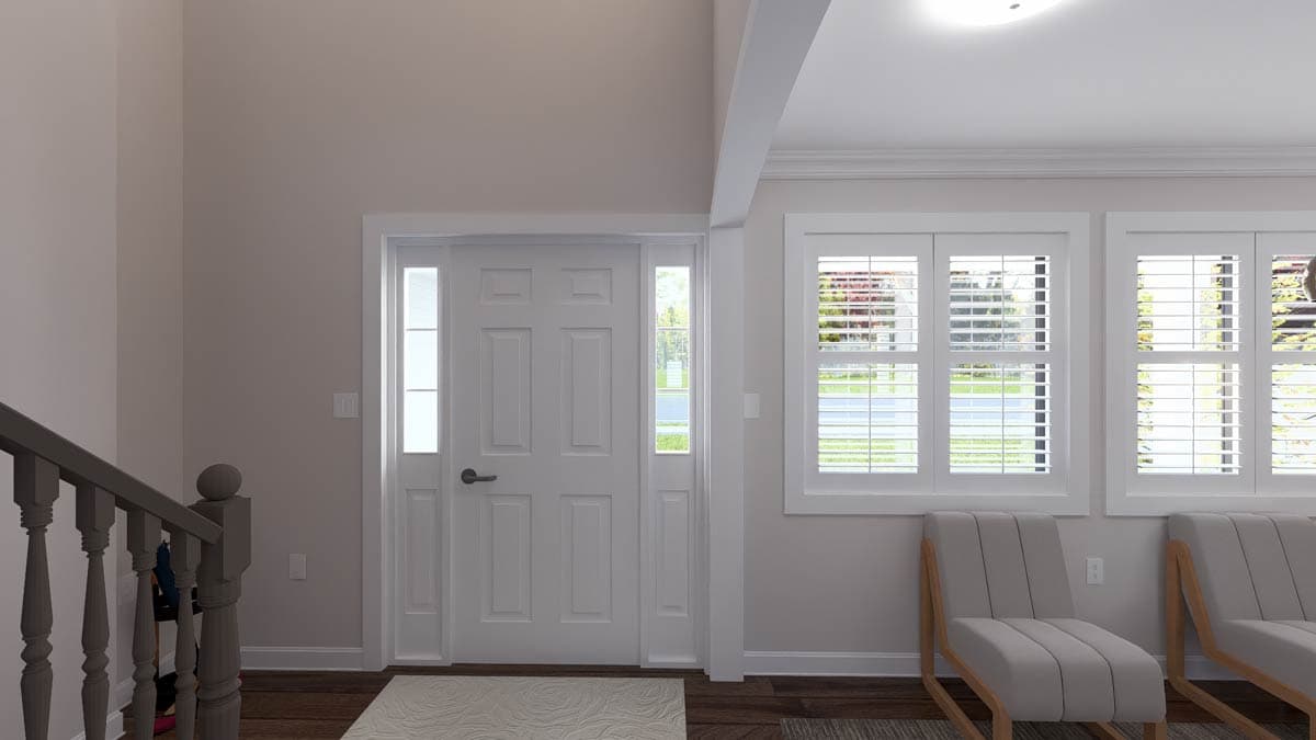 Plan 61665UT: Traditional 4-Bed House Plan with Attached Apartment and Upstairs Master Suite - Image #7 - Traditional