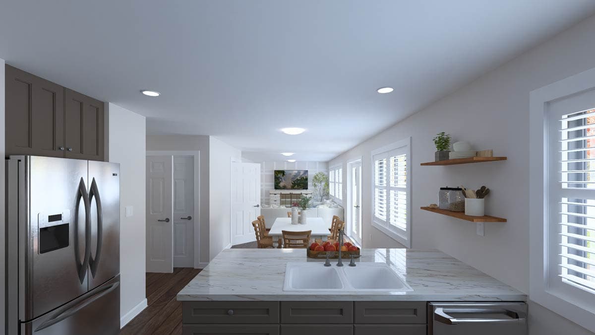 Plan 61665UT: Traditional 4-Bed House Plan with Attached Apartment and Upstairs Master Suite - Image #15 - Traditional