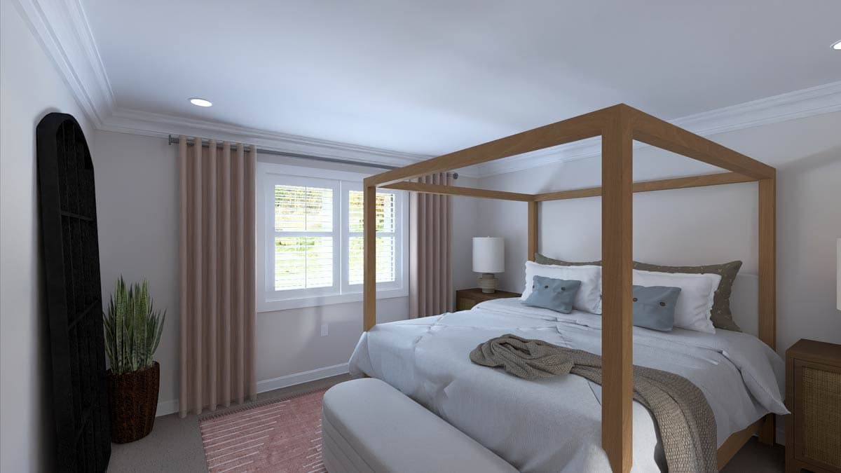 Plan 61665UT: Traditional 4-Bed House Plan with Attached Apartment and Upstairs Master Suite - Image #17 - Traditional
