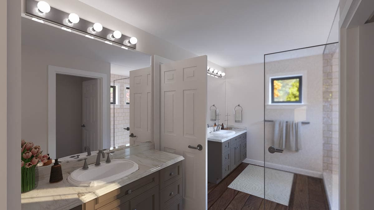 Plan 61665UT: Traditional 4-Bed House Plan with Attached Apartment and Upstairs Master Suite - Image #22 - Traditional