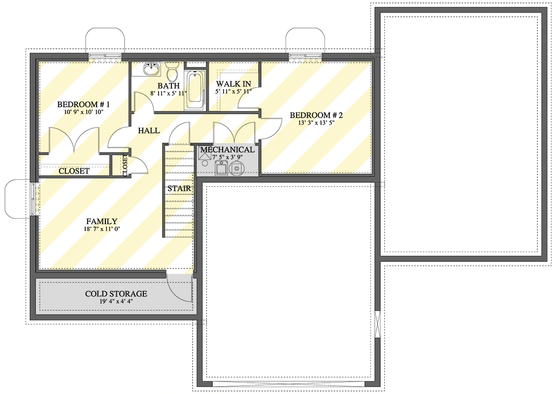 Plan 61665UT: Traditional 4-Bed House Plan with Attached Apartment and Upstairs Master Suite - Floor Plan - 3rd Floor - Traditional