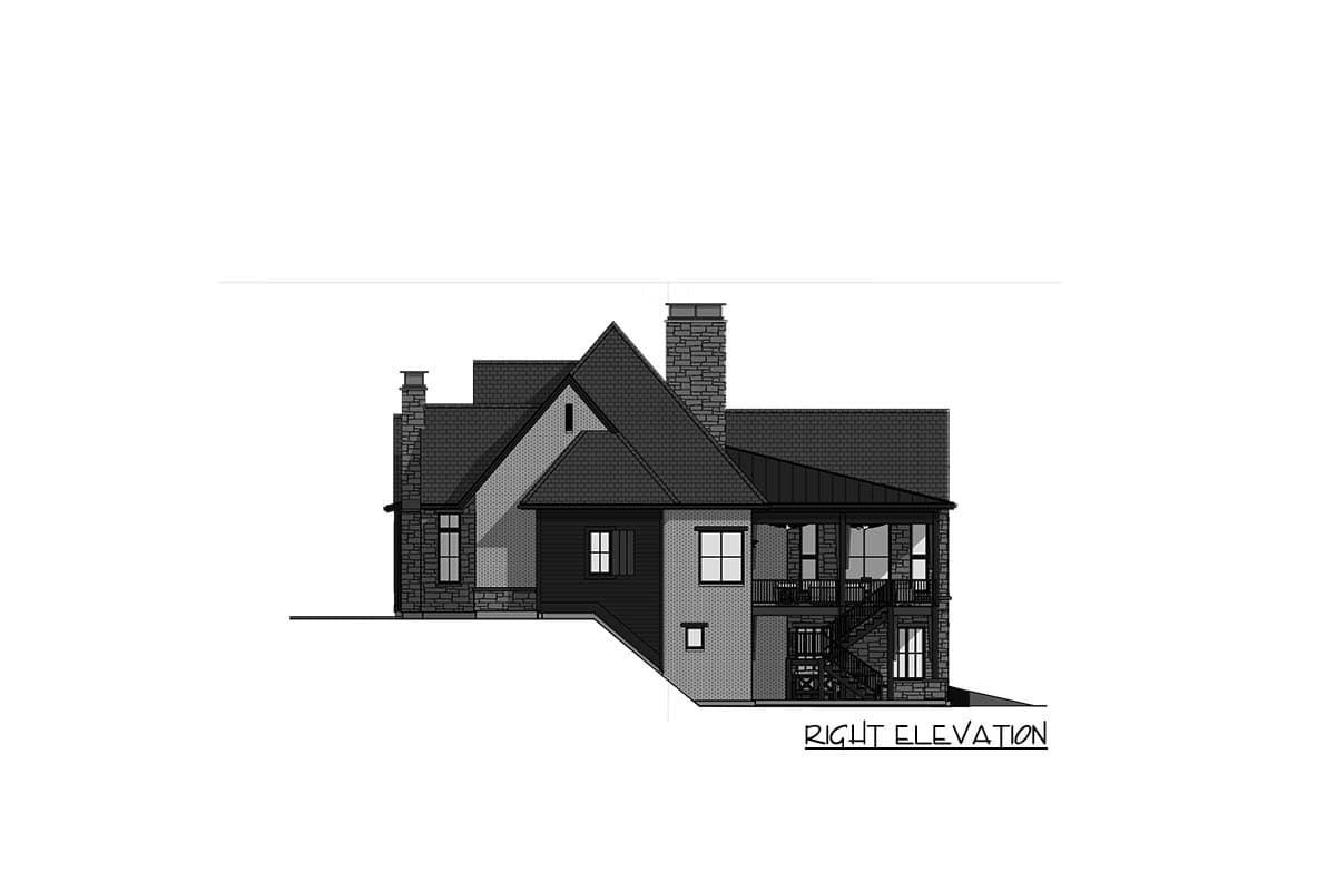 Plan 64554SC: Expansive 5-Bed European Plan with Entertainers Dream Walkout Lower Level - Image #25 - European, Northwest, Transitional