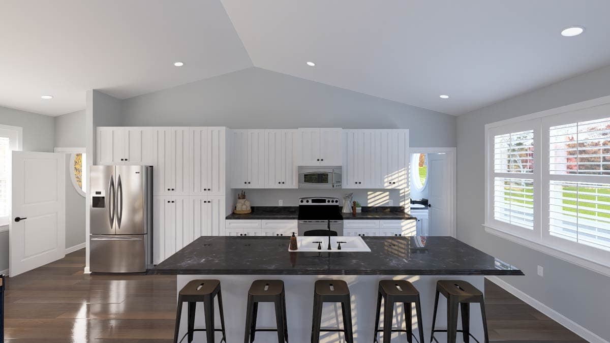 Plan 61666UT: Carriage House Plan with 4-Car Garage and Wrap-Around Porch - Image #9 - Carriage