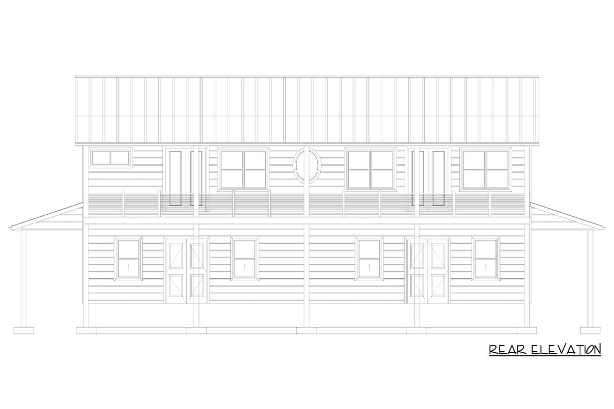 Plan 61666UT: Carriage House Plan with 4-Car Garage and Wrap-Around Porch - Image #14 - Carriage