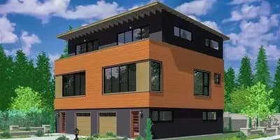 Modern Duplex House Plan
