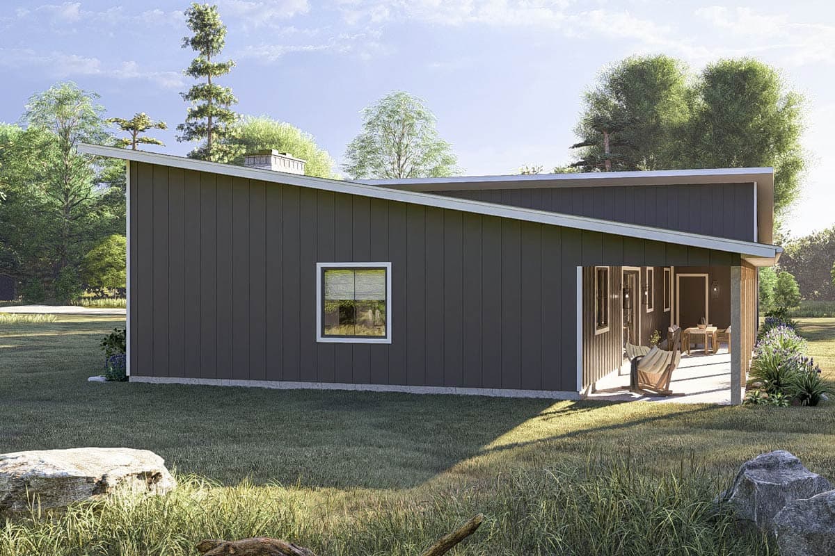 Plan 623559DJ: Modern Barndominium House Plan: 3 Beds, 4-Car Garage, Expansive Porches - Image #6 - Barndominium, Contemporary