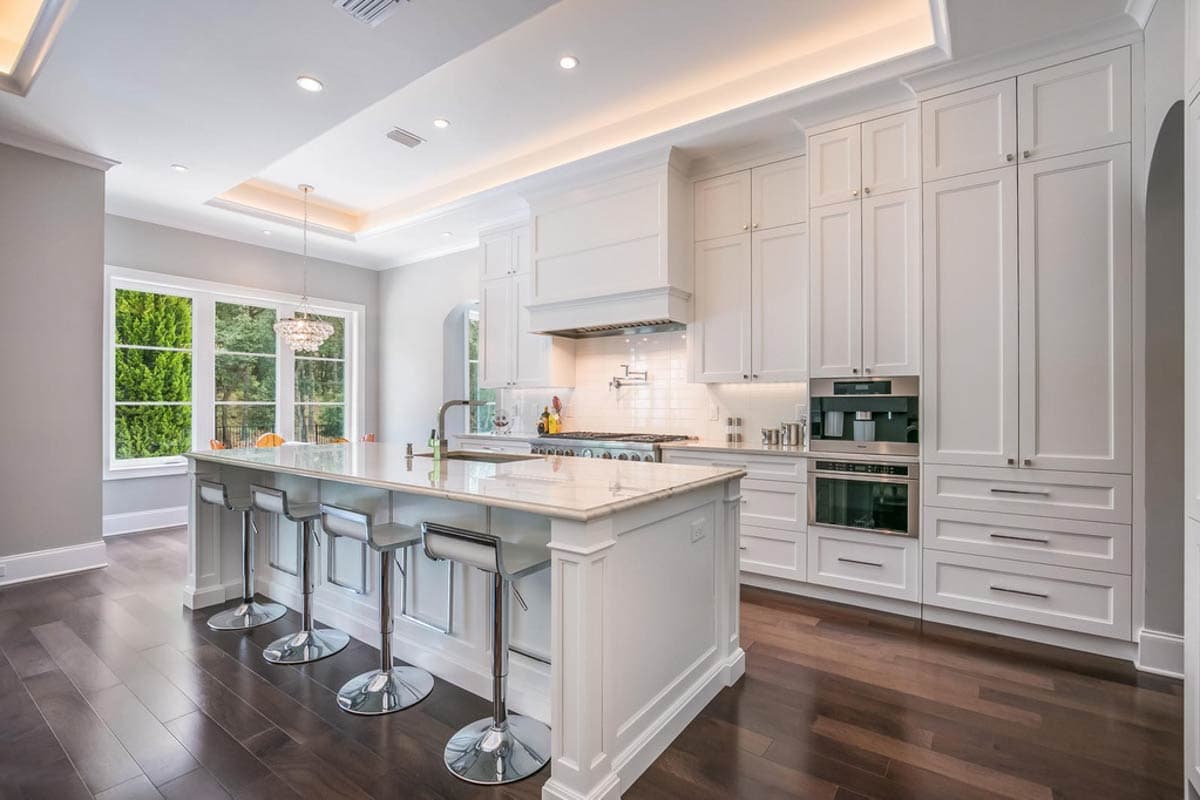 Plan 95316RW: Elegant Modern European House Plan with Outdoor Kitchen and First Floor Master - Image #8 - European