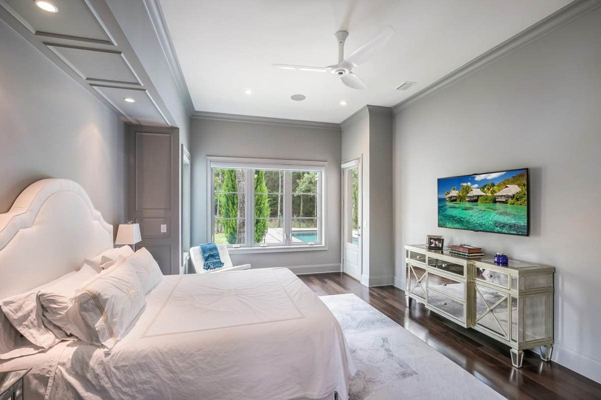 Plan 95316RW: Elegant Modern European House Plan with Outdoor Kitchen and First Floor Master - Image #10 - European