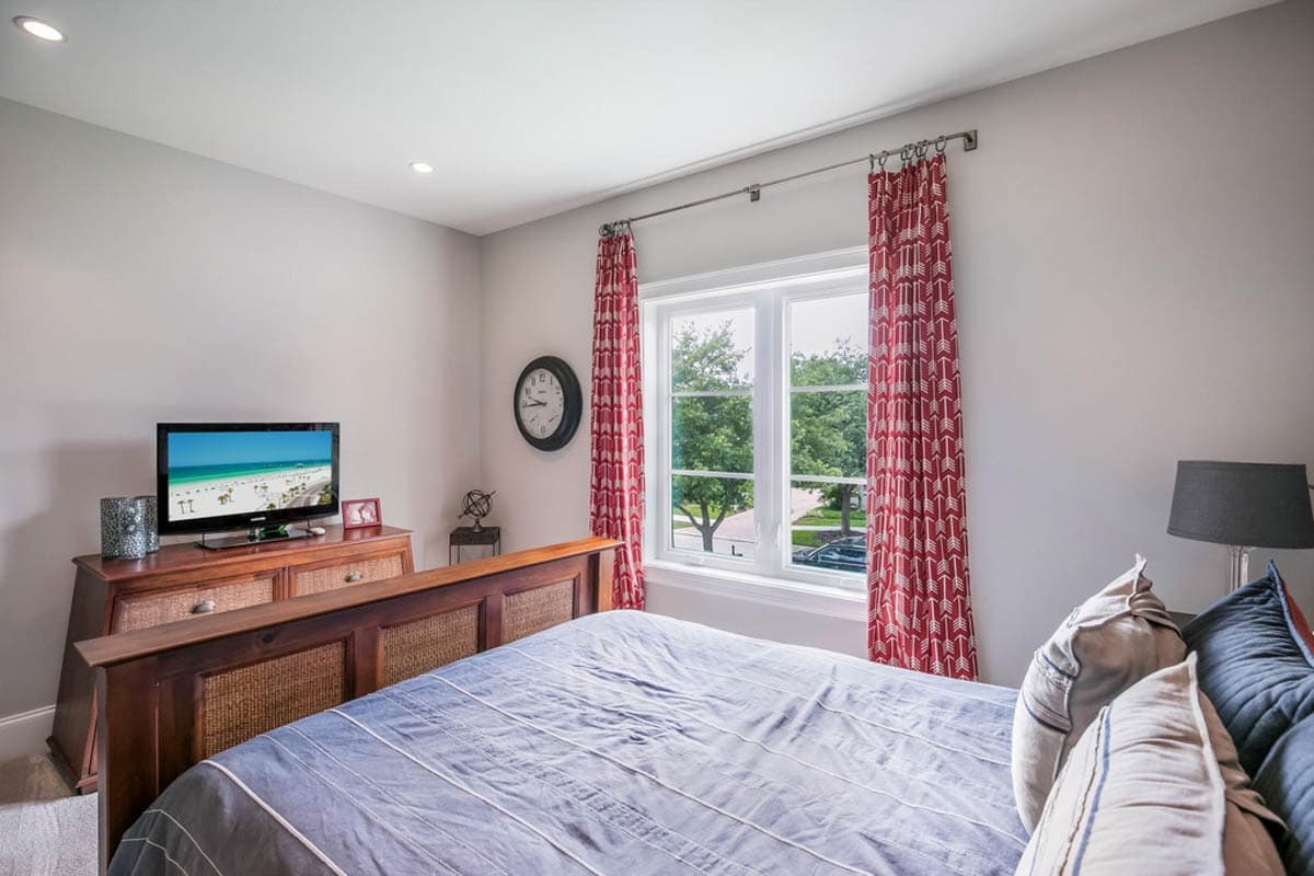 Plan 95316RW: Elegant Modern European House Plan with Outdoor Kitchen and First Floor Master - Image #16 - European