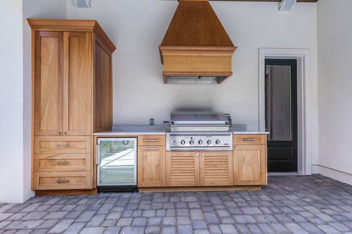 Plan 95316RW: Elegant Modern European House Plan with Outdoor Kitchen and First Floor Master - Image #21 - European