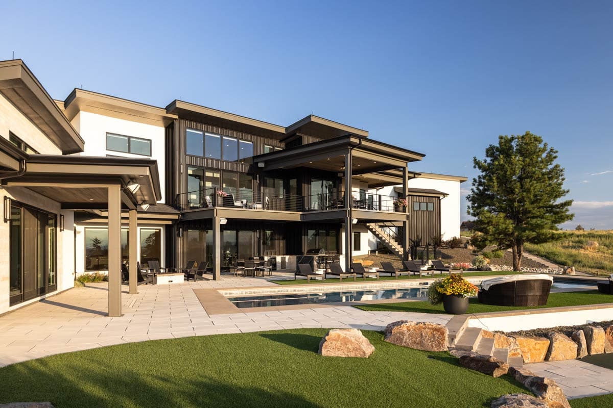 Plan 95318RW: Luxury Contemporary Mountain House Plan with 6-Car Garage and Walkout Lower Level - Image #5 - Contemporary, Mountain