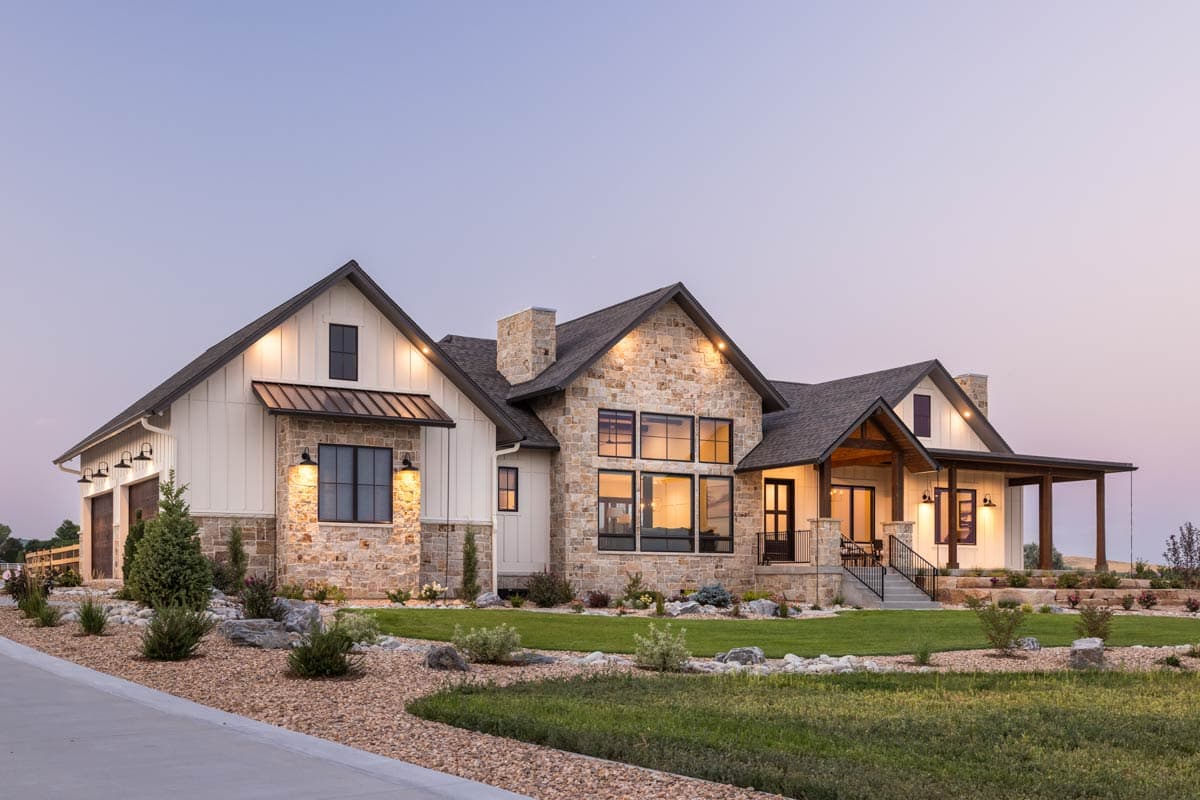 Plan 95323RW: Hill Country Modern House Plan with 4-Car Garage and Main-Level Master - Image #7 - Hill Country, Modern, Mountain