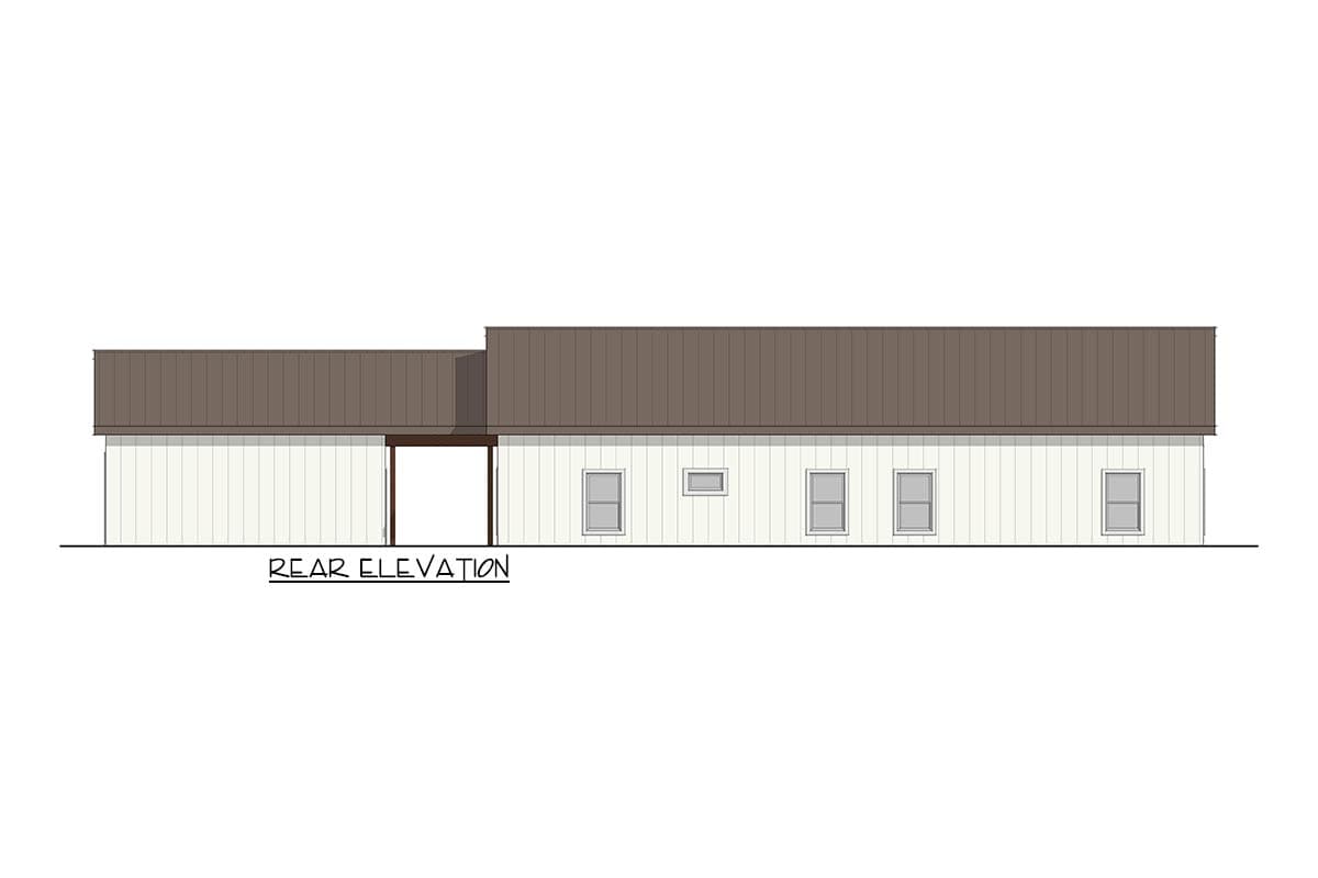 Plan 405049FDC: Modern Barndominium House Plan with Breezeway and Split Bedrooms - Image #6 - Barndominium