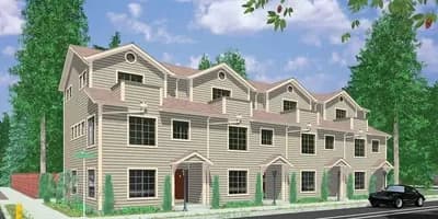 4 Unit Row Home with Rear Garage