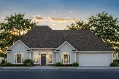 Country Traditional House Plan with Flexible Living Spaces