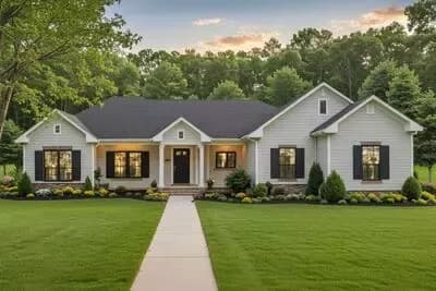 Inviting 3-Bedroom Ranch House Plan with Screened Porch & Office
