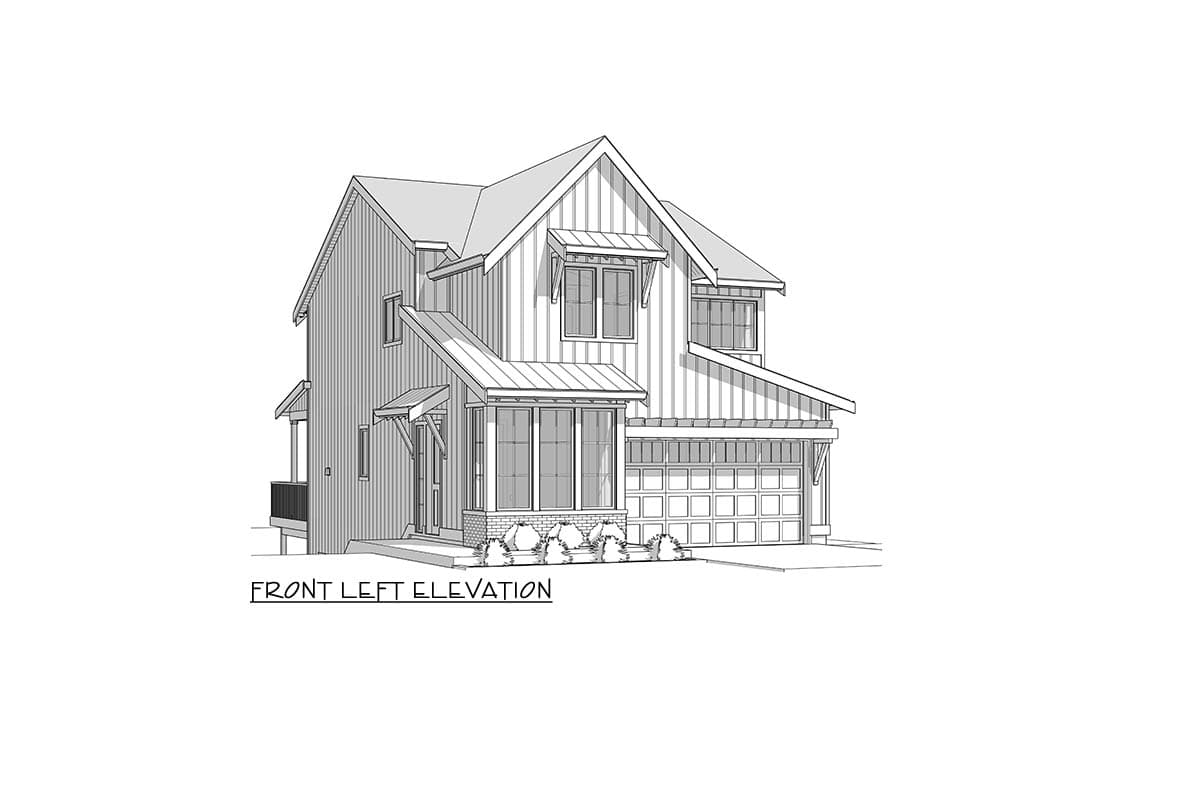 Plan 270120AF: Modern New American House Plan: 4-5 Beds Open Living and Office - Image #23 - New American