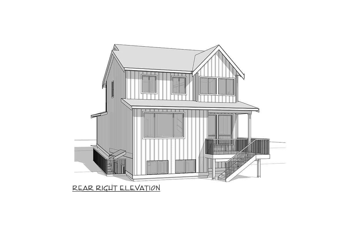 Plan 270120AF: Modern New American House Plan: 4-5 Beds Open Living and Office - Image #24 - New American