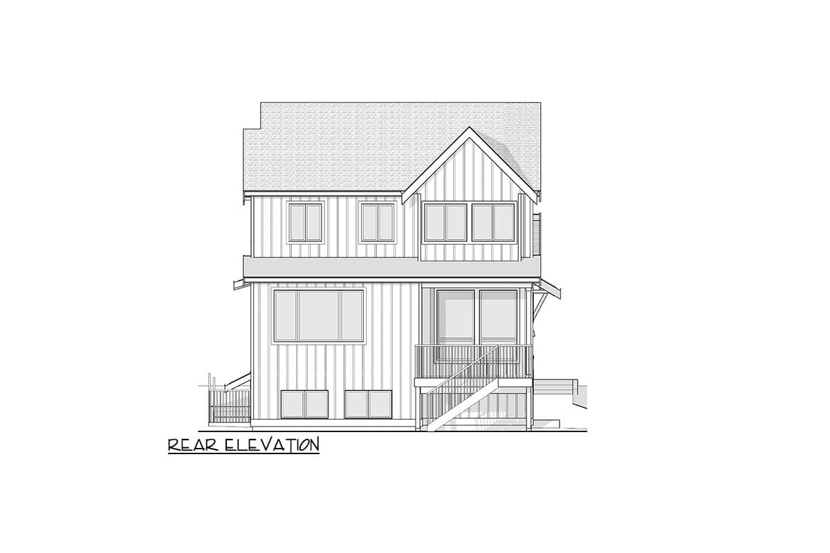 Plan 270120AF: Modern New American House Plan: 4-5 Beds Open Living and Office - Image #21 - New American