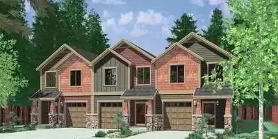 2 Bed Triplex House Plan
