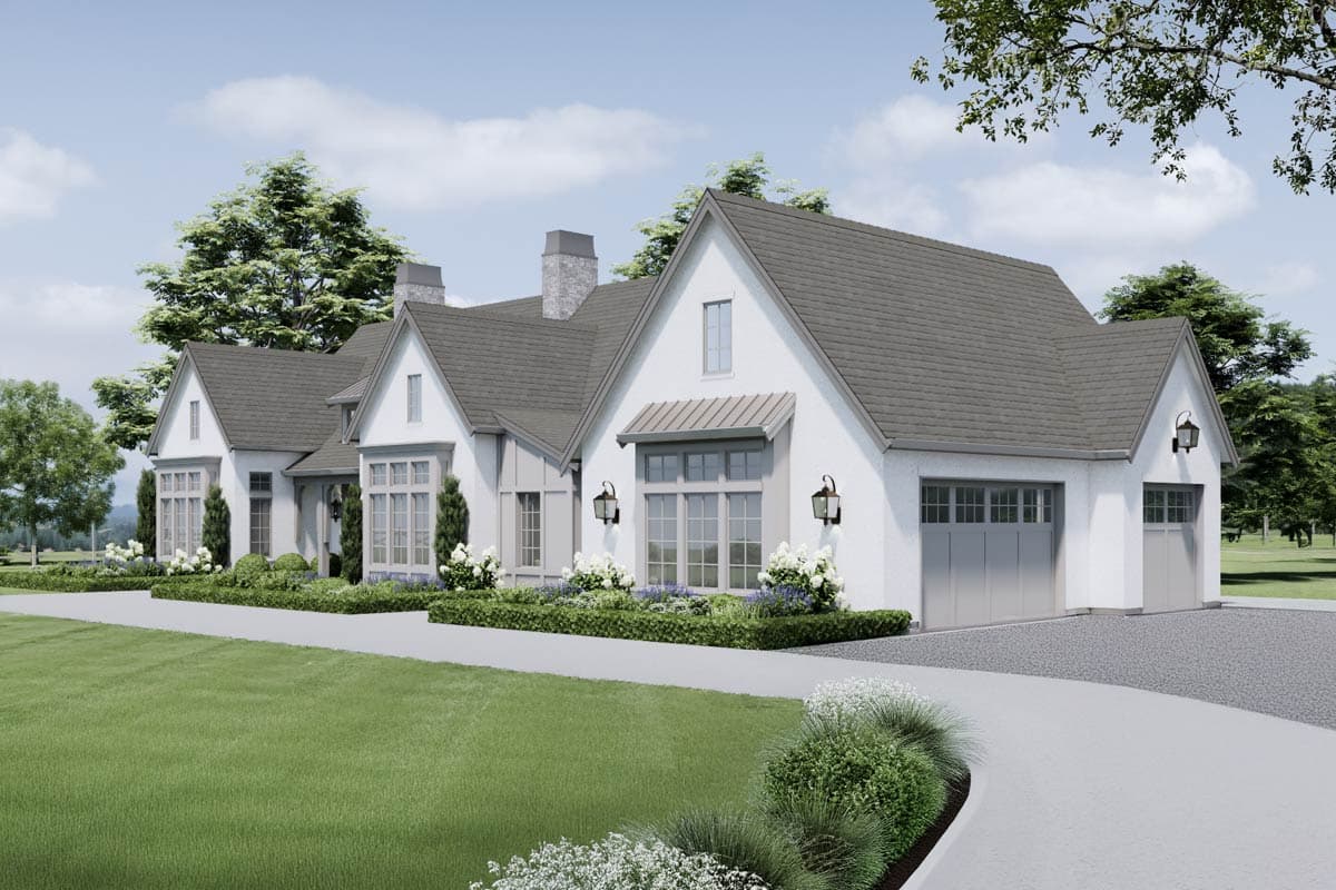 Plan 270121AF: Spacious Transitional Ranch House Plan with Vaulted Ceilings and 3-Car Garage - Image #5 - Ranch, Transitional