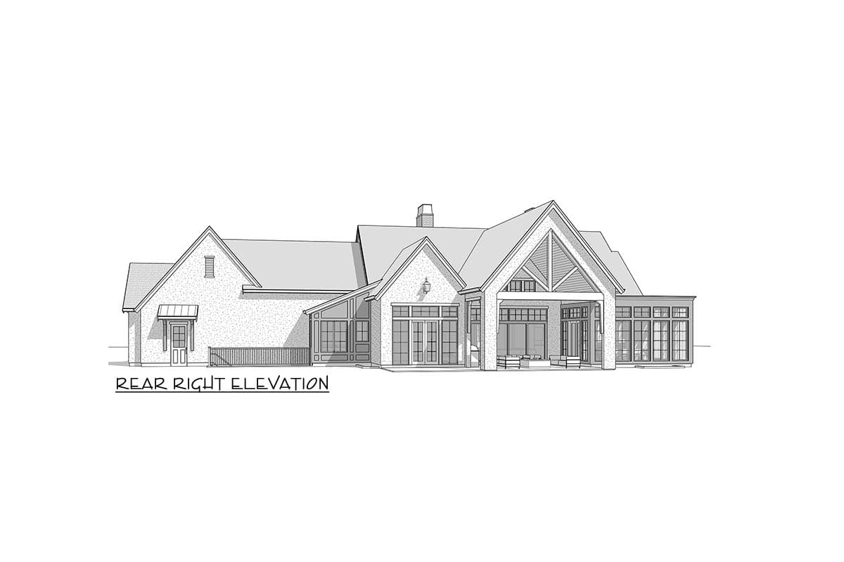 Plan 270121AF: Spacious Transitional Ranch House Plan with Vaulted Ceilings and 3-Car Garage - Image #26 - Ranch, Transitional