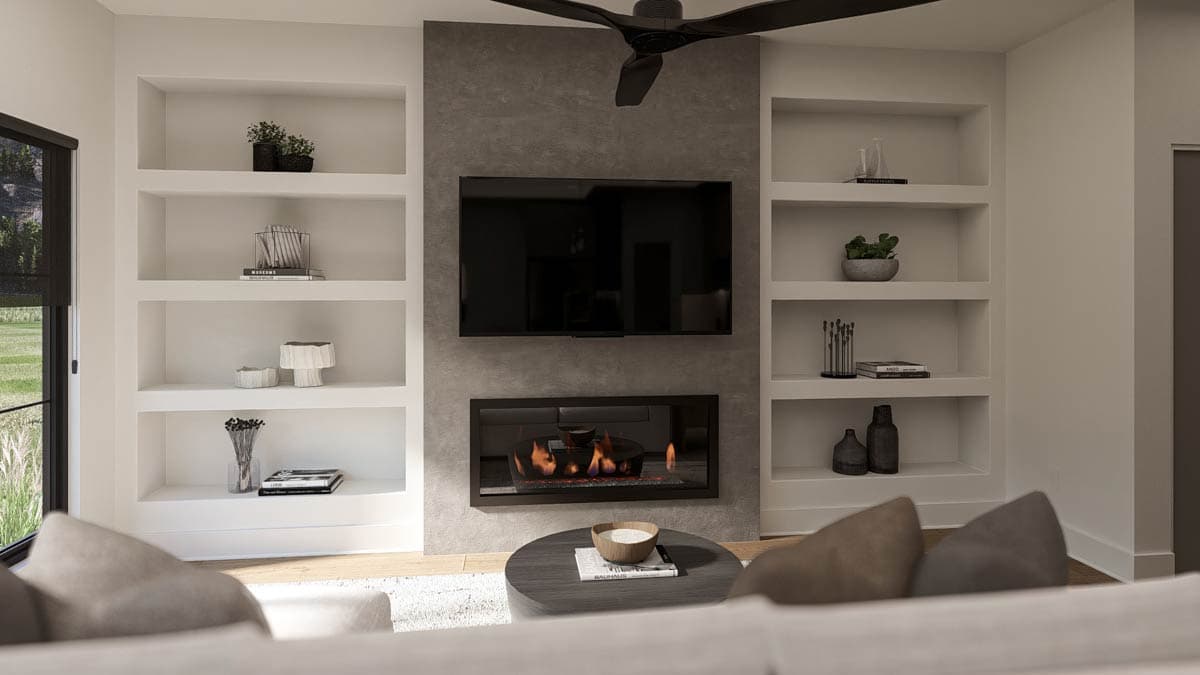 Plan 623560DJ: Modern 3-Bedroom Townhouse Quadplex Plan with Home Office and Upstairs Master - Image #13 - Contemporary, Modern