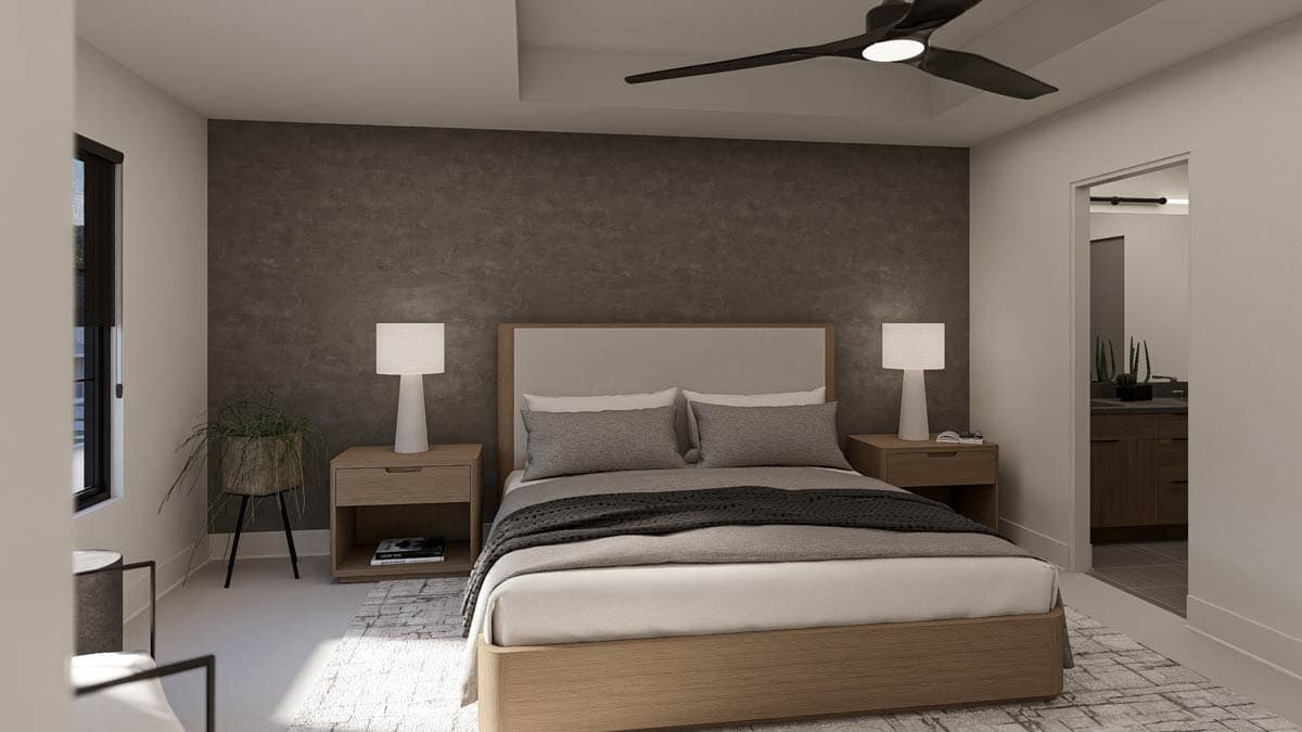 Plan 623560DJ: Modern 3-Bedroom Townhouse Quadplex Plan with Home Office and Upstairs Master - Image #14 - Contemporary, Modern