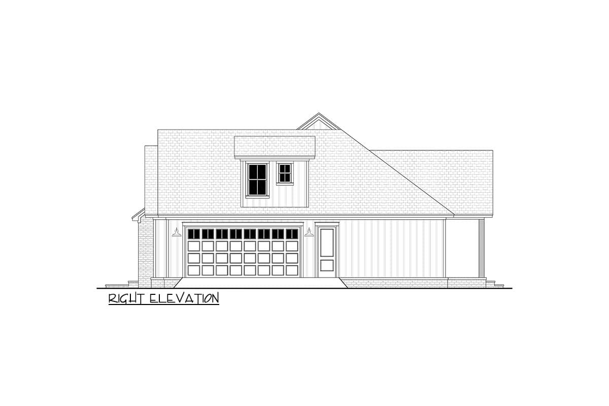 Plan 52016HZ: Modern Farmhouse House Plan with Split Beds and Optional Bonus - Image #5 - Country, Modern Farmhouse, Traditional